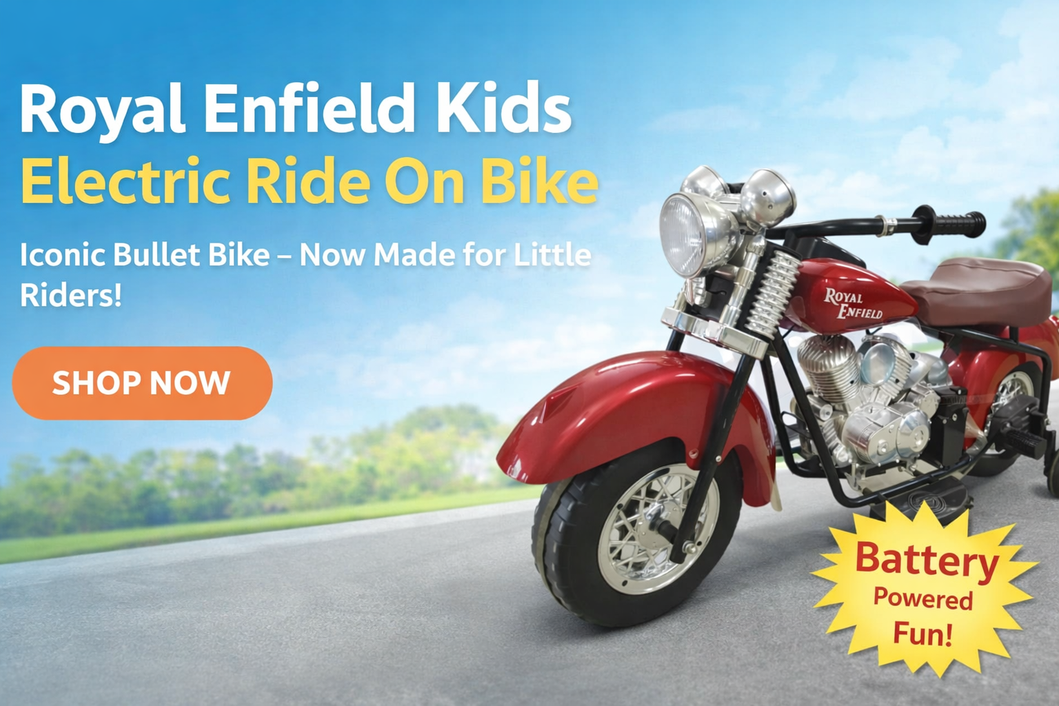 Royal Enfield Kids Bike | Electric Ride-On Bullet Bike for Children in India